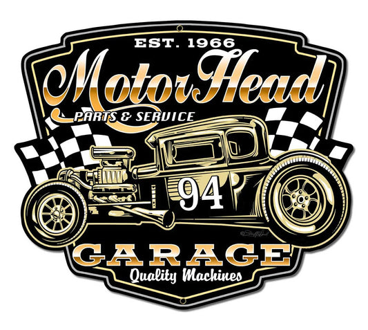 Motor Head Garage Vintage Sign