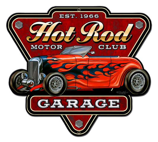 Hot Rod Garage Vintage Sign
