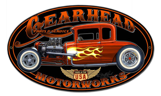 Gearhead Motorworks Vintage Sign
