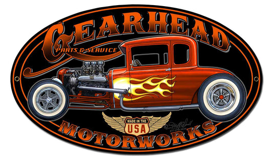 Gearhead Motorworks Vintage Sign
