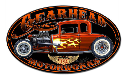 Gearhead Motorworks Vintage Sign
