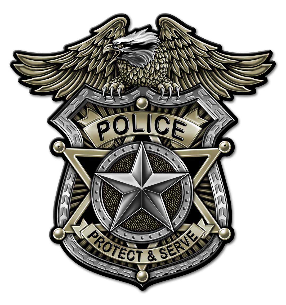 Police Badge Vintage Sign