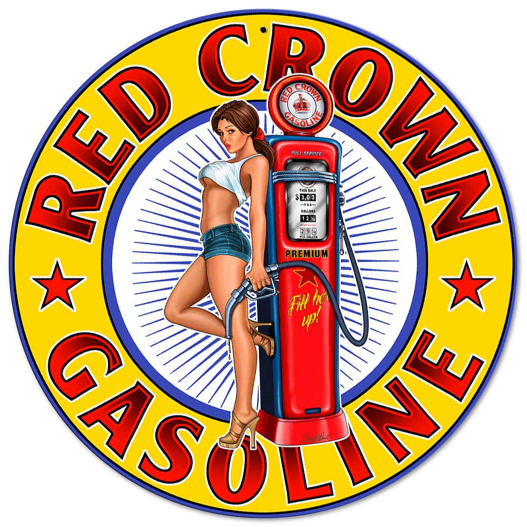 Red Crown New Vintage Sign