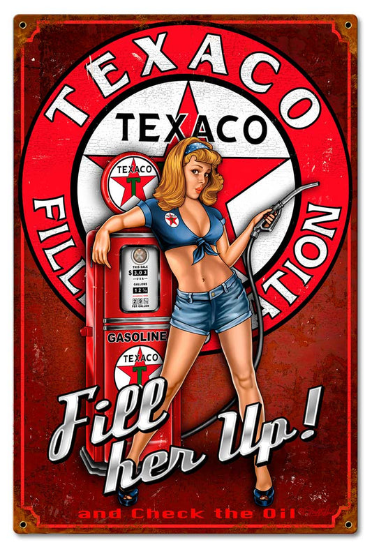 Texaco Girl 16 x 24 Satin