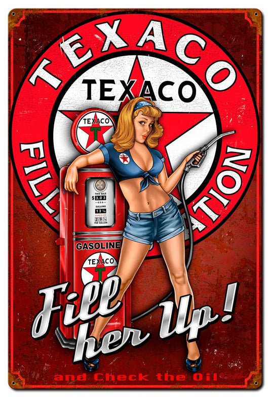 Texaco Girl 24 x 36 Satin