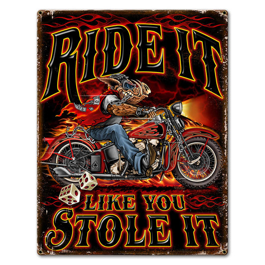 Hog Ride It 5 12 x 16 Custom Shape