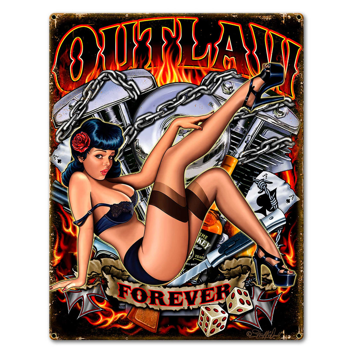Outlaw Forever 12 x 16 Custom Shape
