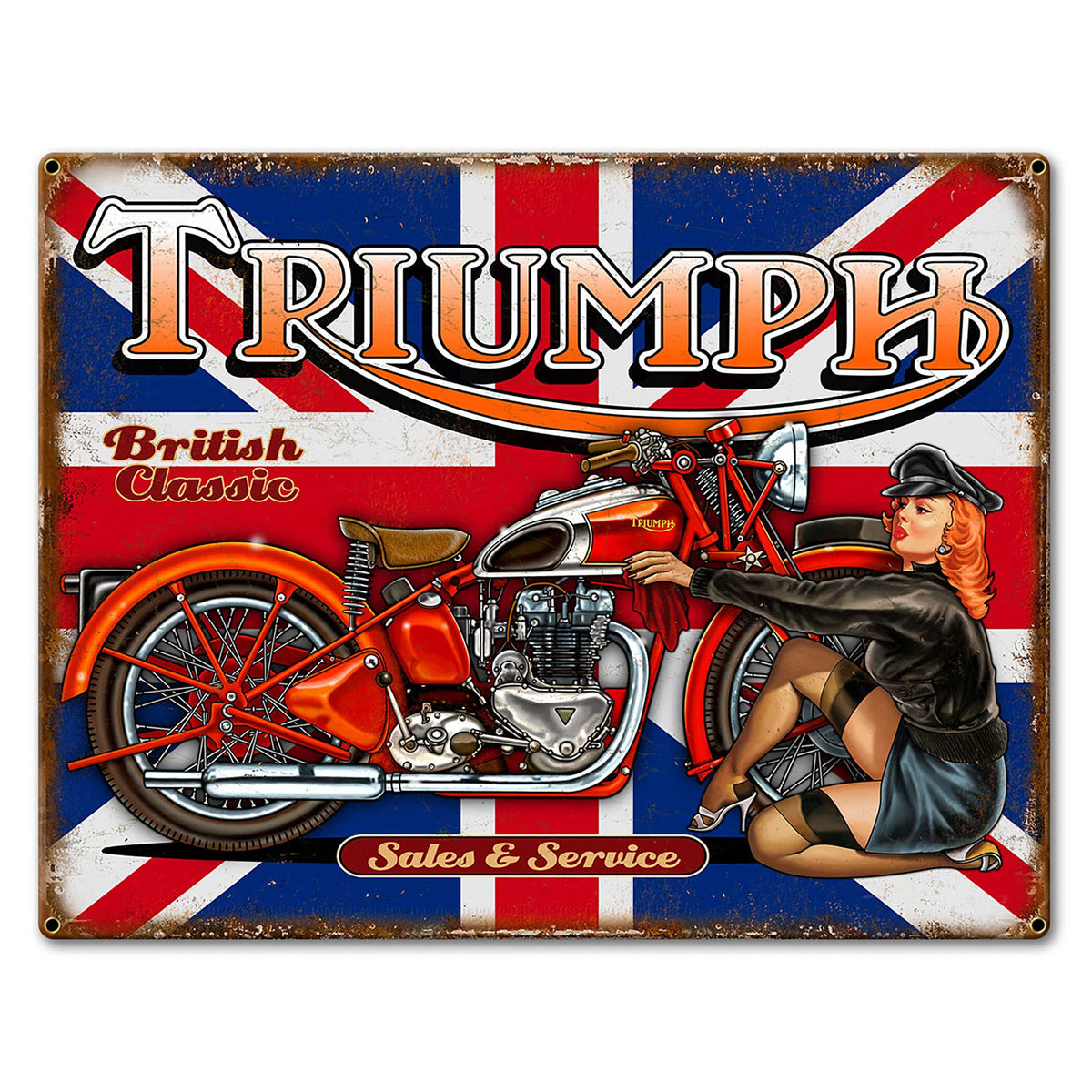 Triumph Bike 6 24 x 18 Custom Shape