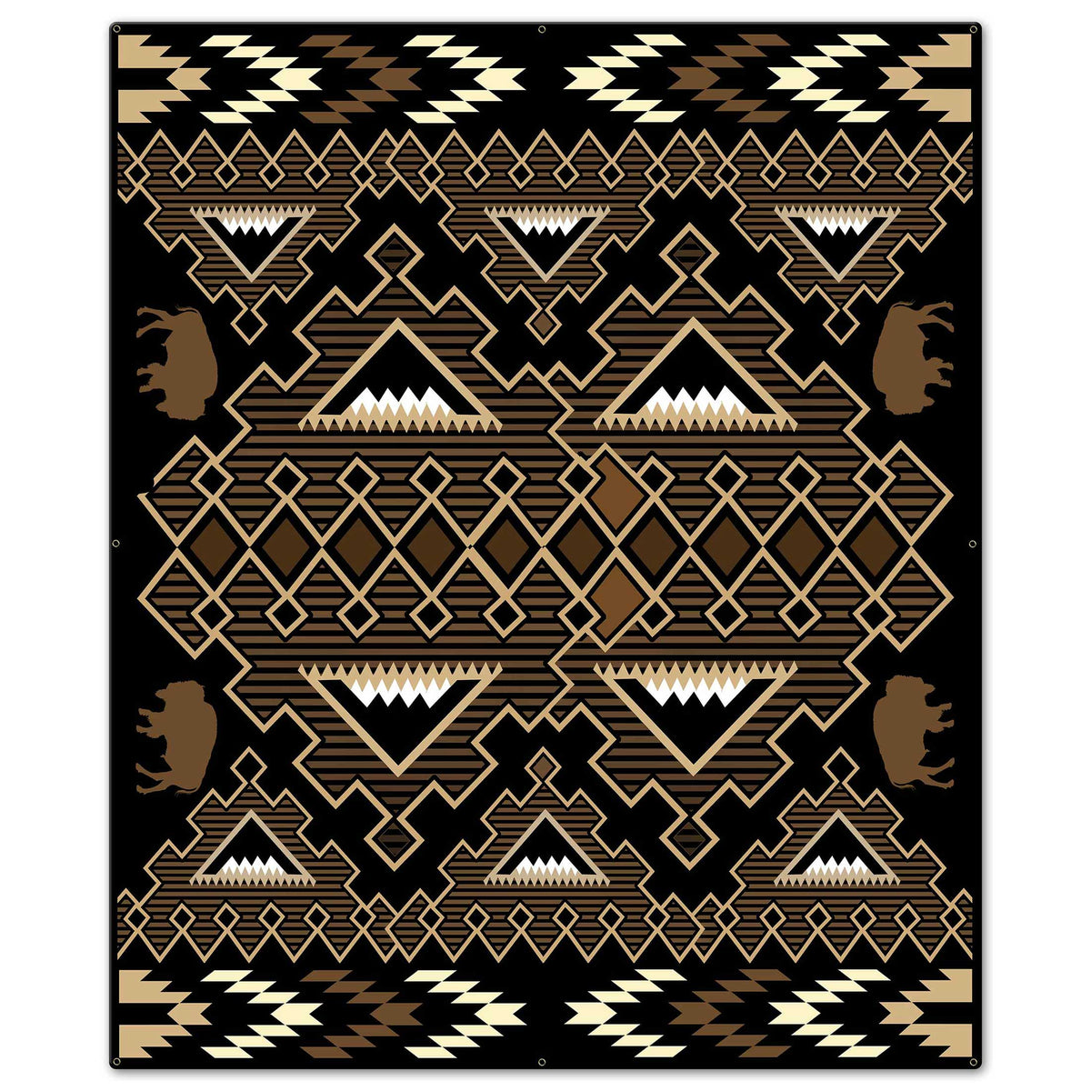 Brown Buffalo Blanket Look 40 x 48 Custom Shape
