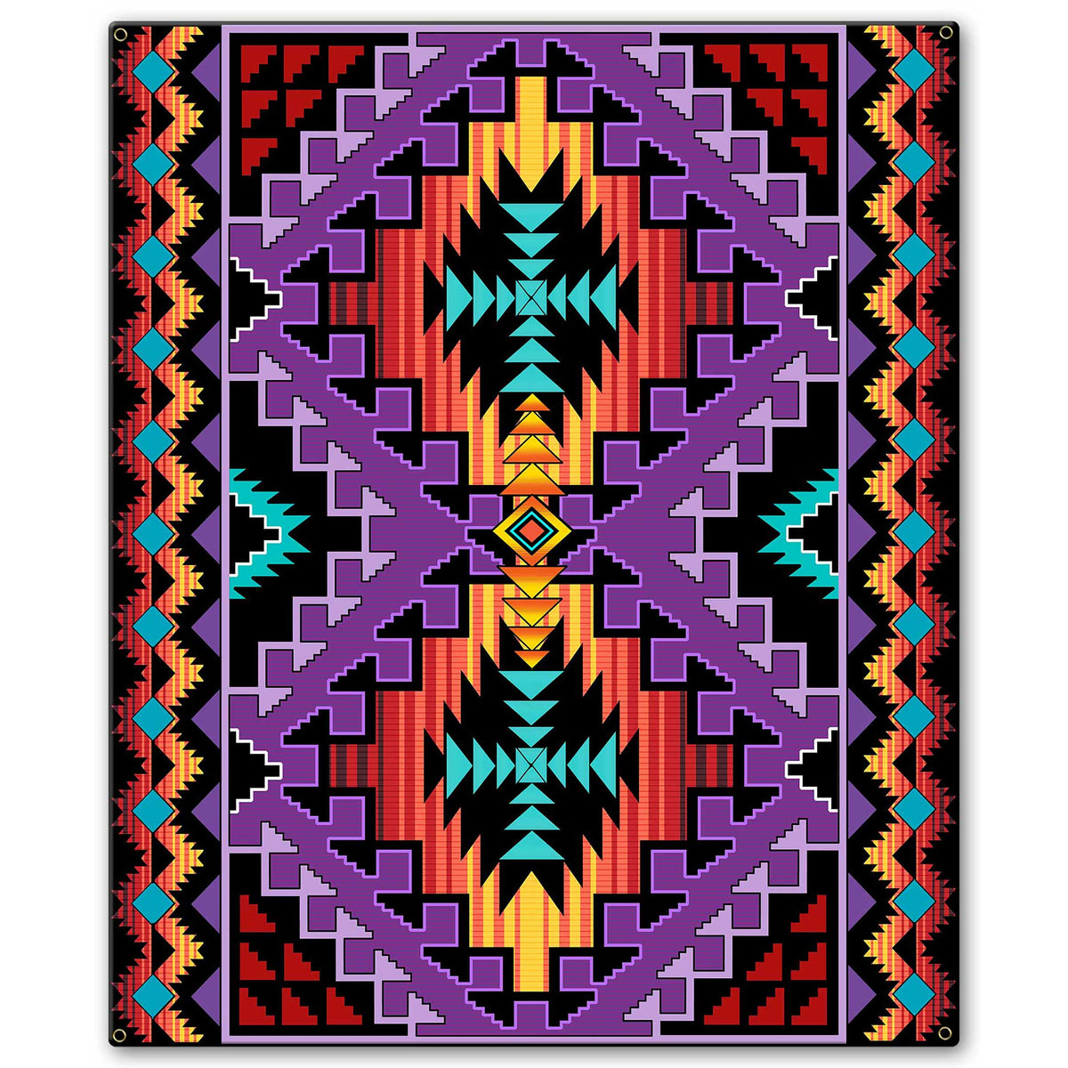 Indian Purple Blanket Look 20 x 24 Custom Shape