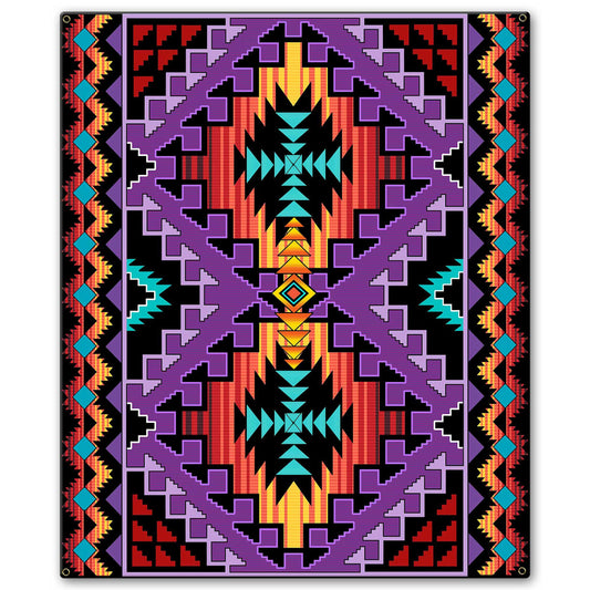 Indian Purple Blanket Look 20 x 24 Custom Shape