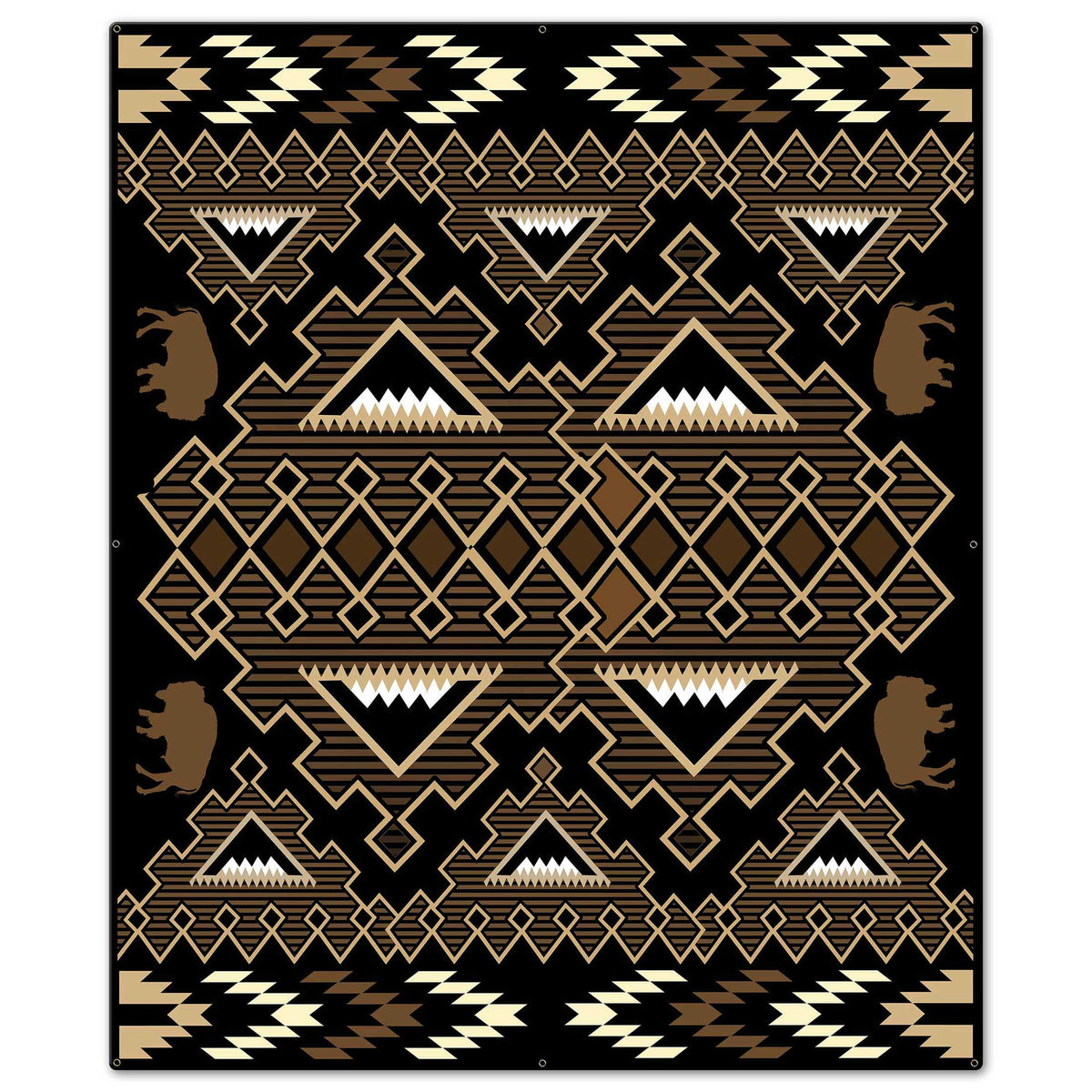 Brown Buffalo Blanket Look 30 x 36 Custom Shape