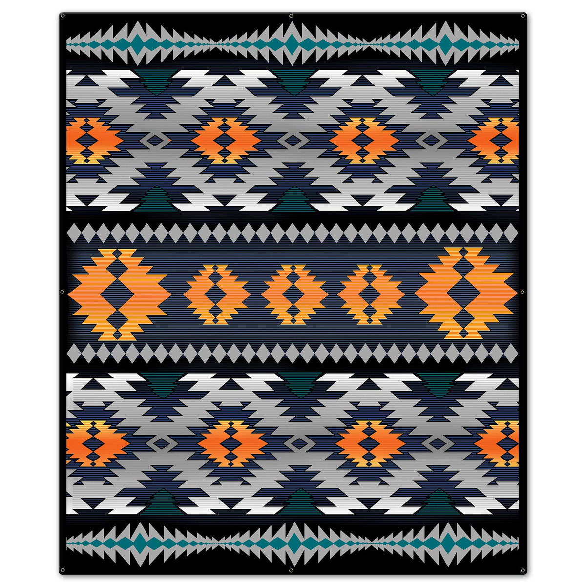 Orange Blanket Look 30 x 36 Custom Shape