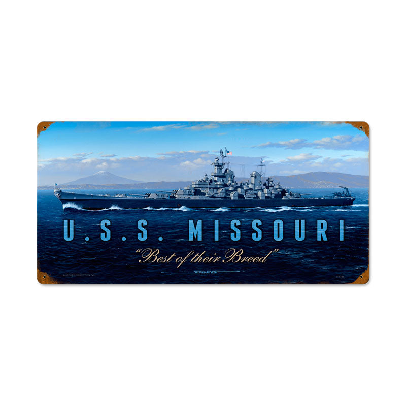 USS Missouri Vintage Sign