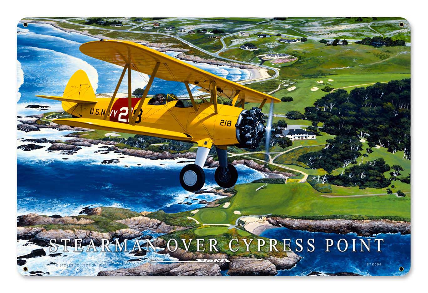 Stearman Cypress Point Vintage Sign