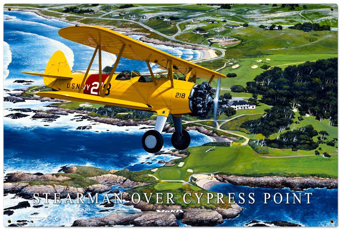 Stearman Cypress Point XL Vintage Sign