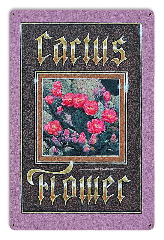 CACTUS FLOWER Vintage Sign