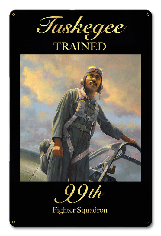 Tuskegee 99th Fighter Squadron 12 X 18 vintage metal sign