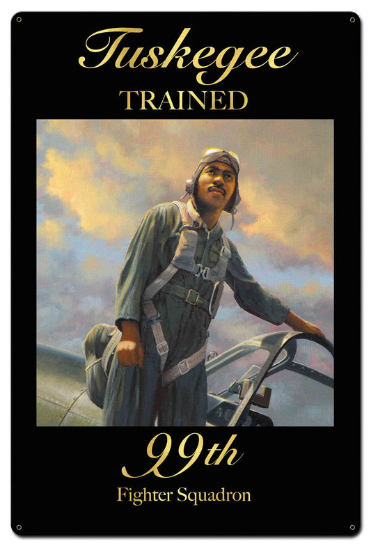 Tuskegee 99th Fighter Squadron 24 X 36 vintage metal sign