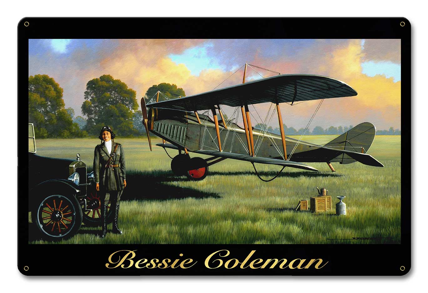 Bessie Coleman 18 X 12 vintage metal sign