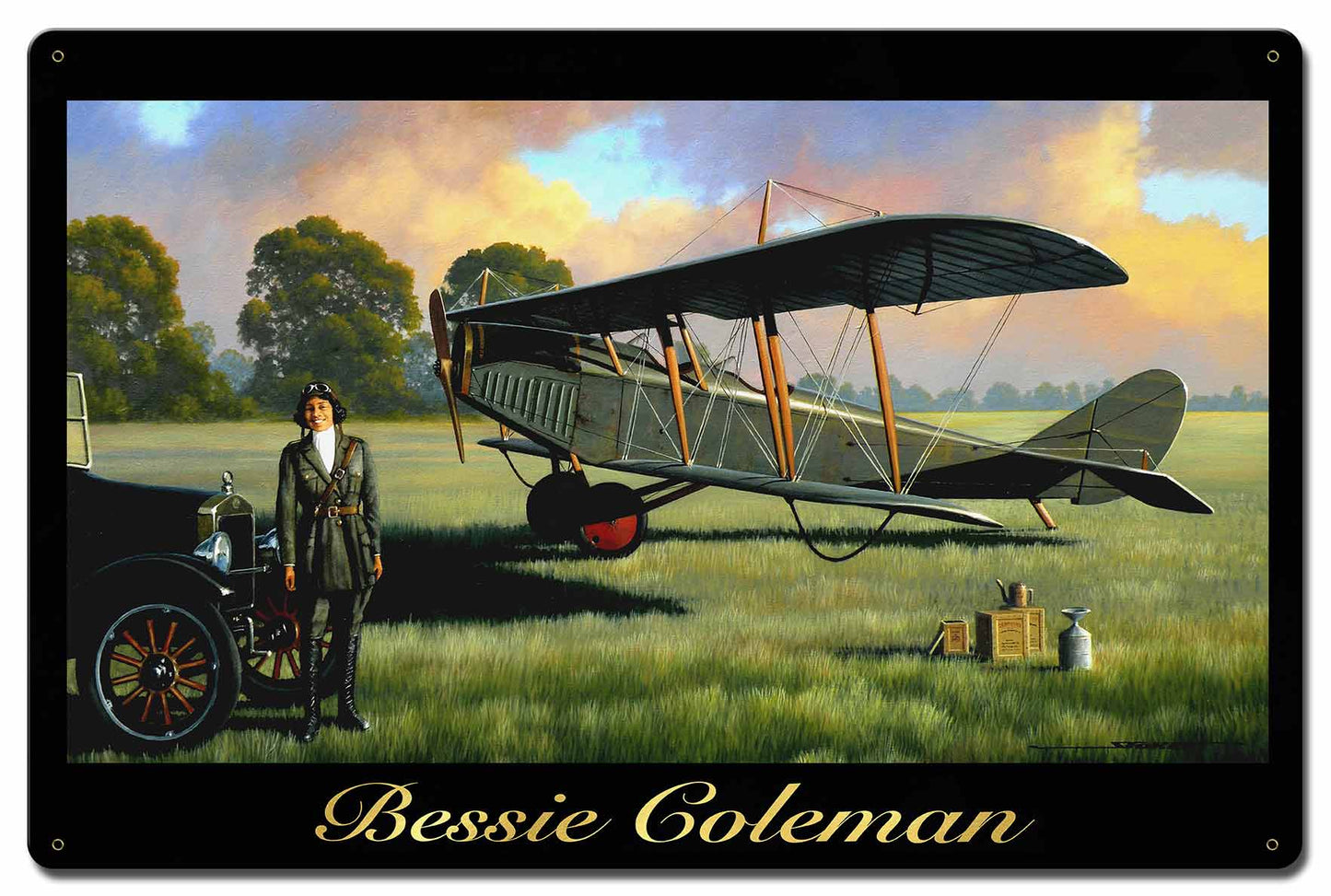 Bessie Coleman 24 X 16 vintage metal sign