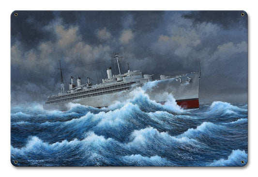 USS Hector 18 X 12 vintage metal sign