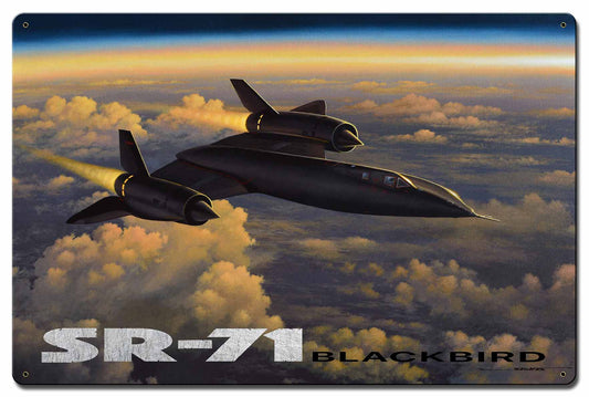 SR-71 Blackbird 24 X 16 vintage metal sign