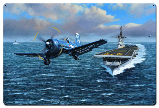 Corsair Launch 36 X 24 vintage metal sign