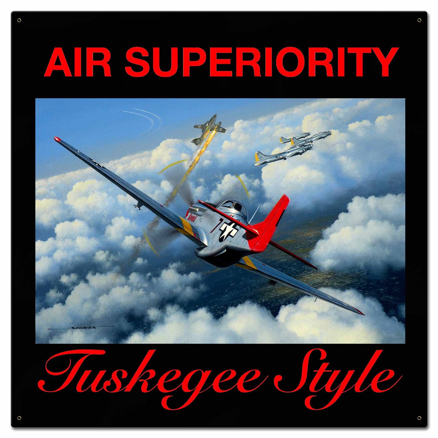 Tuskegee Style 24 X 24 vintage metal sign