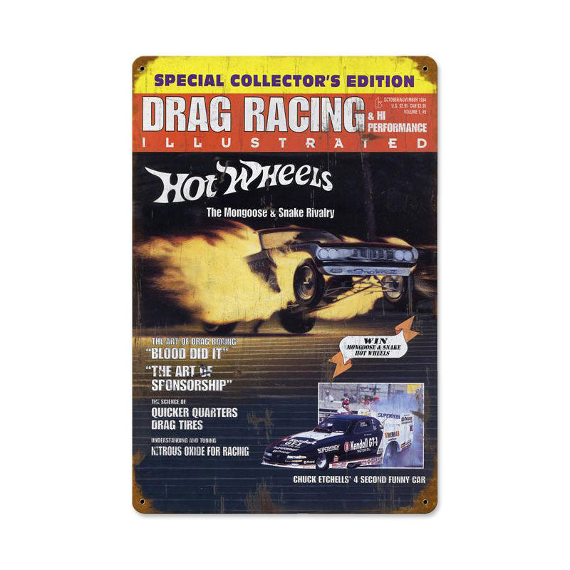 Drag Racing Cover Vintage Sign