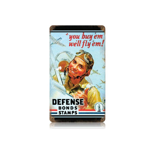 Defense Bond Stamps Vintage Sign