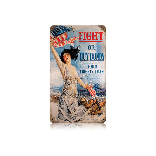 Fight Or Buy Vintage Sign