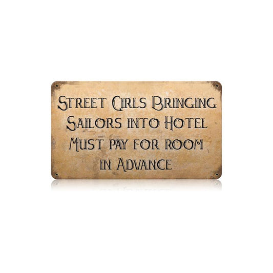 Street Girls Vintage Sign