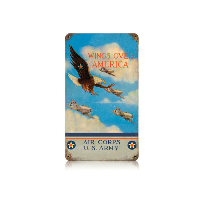 Wings Over America Vintage Sign