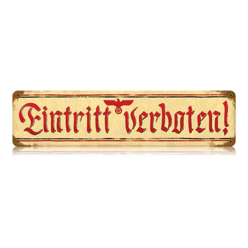 Eintritt Verboten Vintage Sign