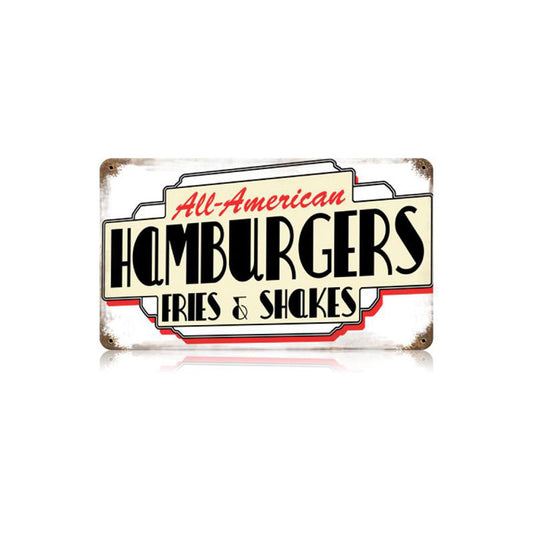 All American Hamburgers Vintage Sign