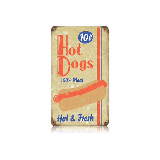 Hot Dogs Vintage Sign