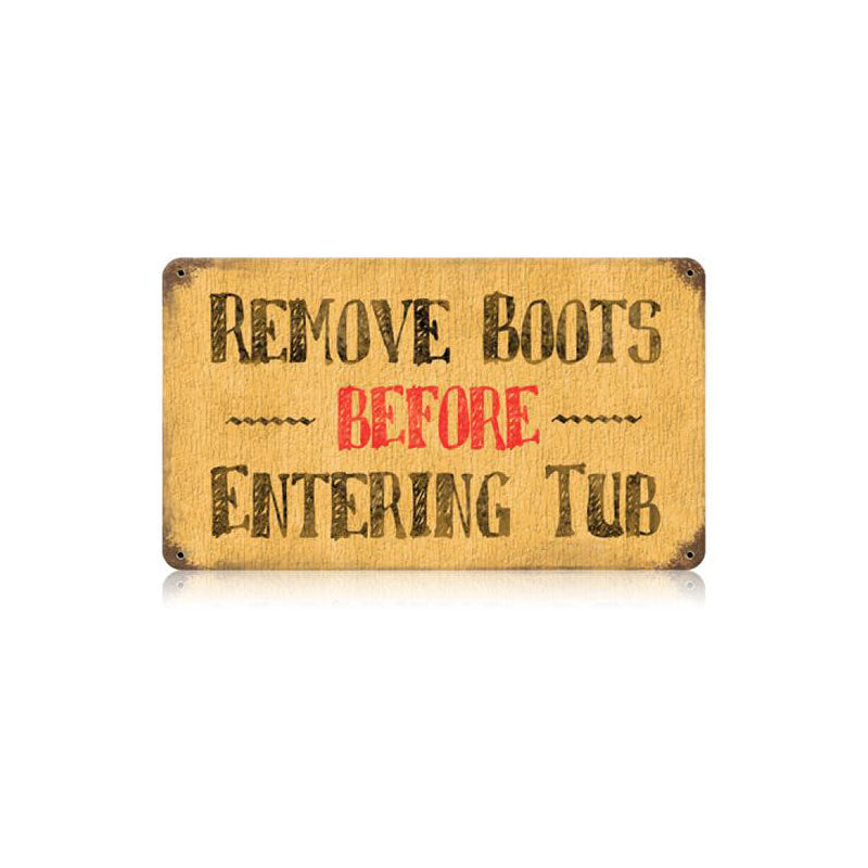 Remove Boots Vintage Sign