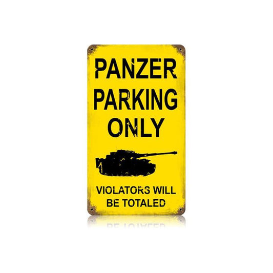 Panzer Parking Vintage Sign