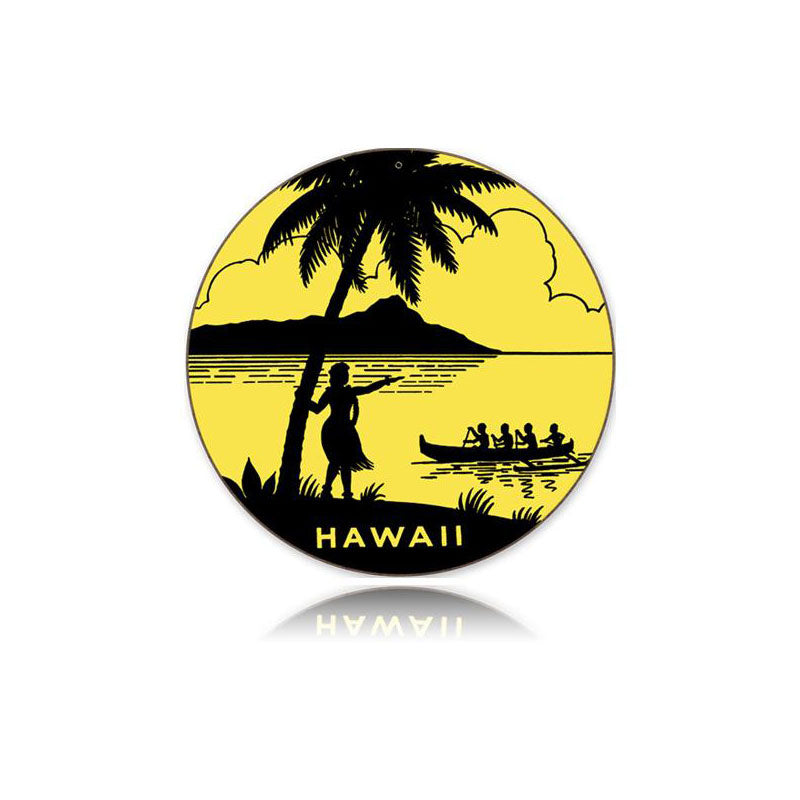 Hawaii Round Vintage Sign