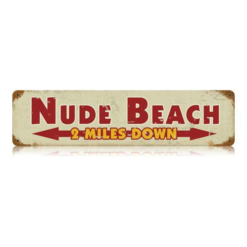 Nude Beach Vintage Sign