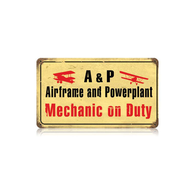 Airframe Mechanic Vintage Sign