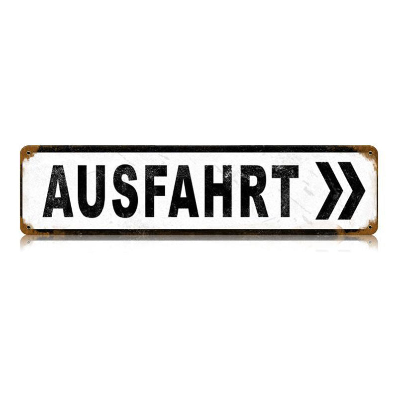 Ausfahrt Vintage Sign