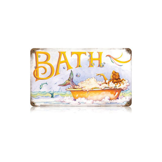 Mermaid Bath Vintage Sign