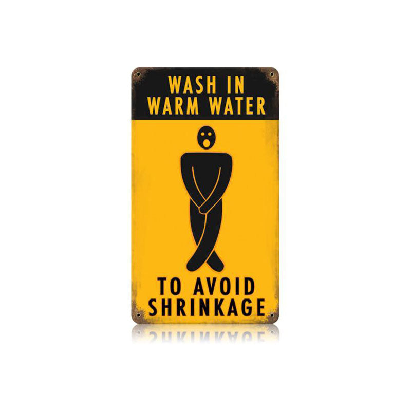 Avoid Shrinkage Vintage Sign