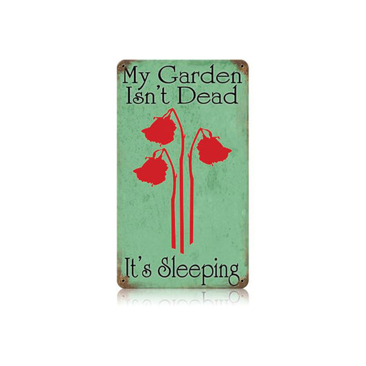 Garden Sleeping Vintage Sign