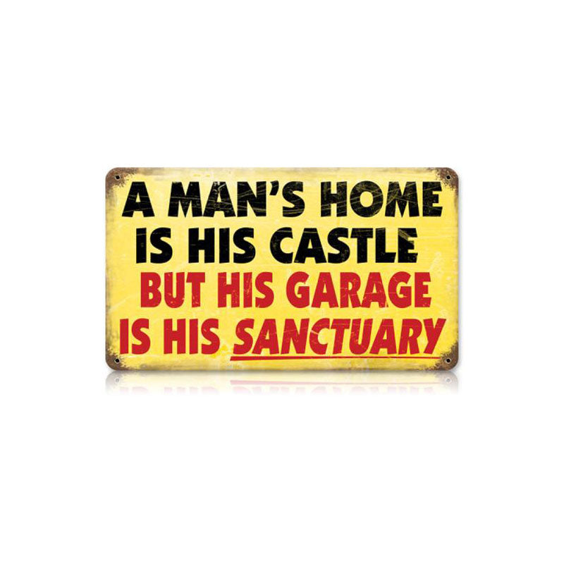 Mans Home Vintage Sign