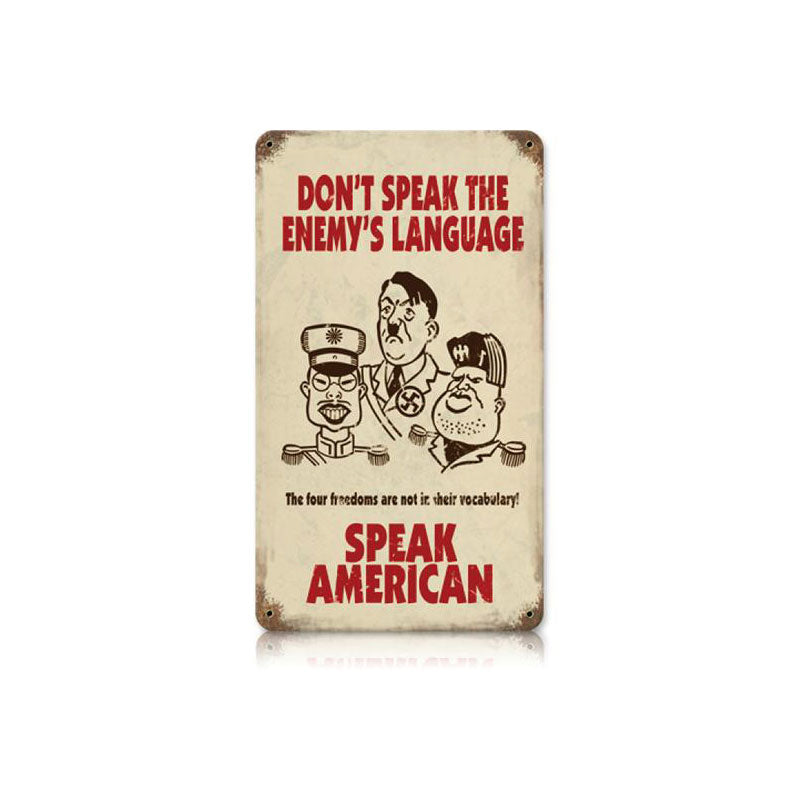 Speak American Vintage Sign