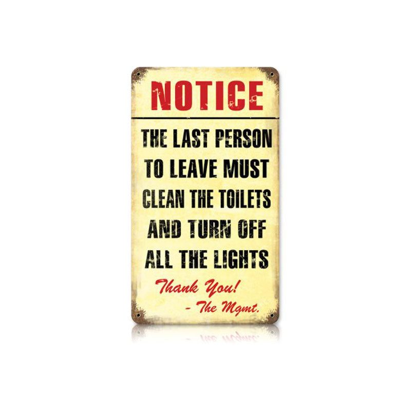 Clean Bathroom Vintage Sign