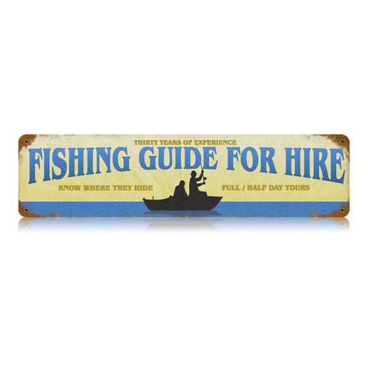 Fishing Guide Vintage Sign